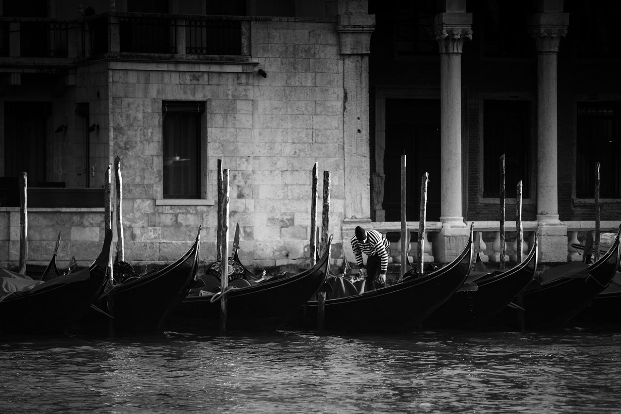 The Gondolier's Dawn, Jed Smith, jedsmithart.com, black and white photography, solitude